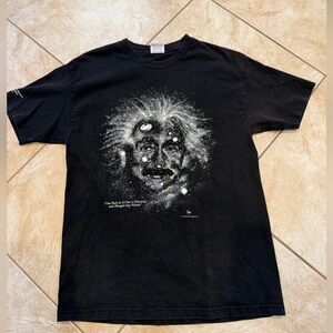 Albert Einstein Glow In The Dark Large T-Shirt Space Galaxy 1993 Smithsonian